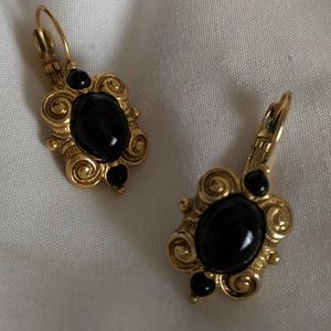 Antique Style Ornate Latchback Earrings